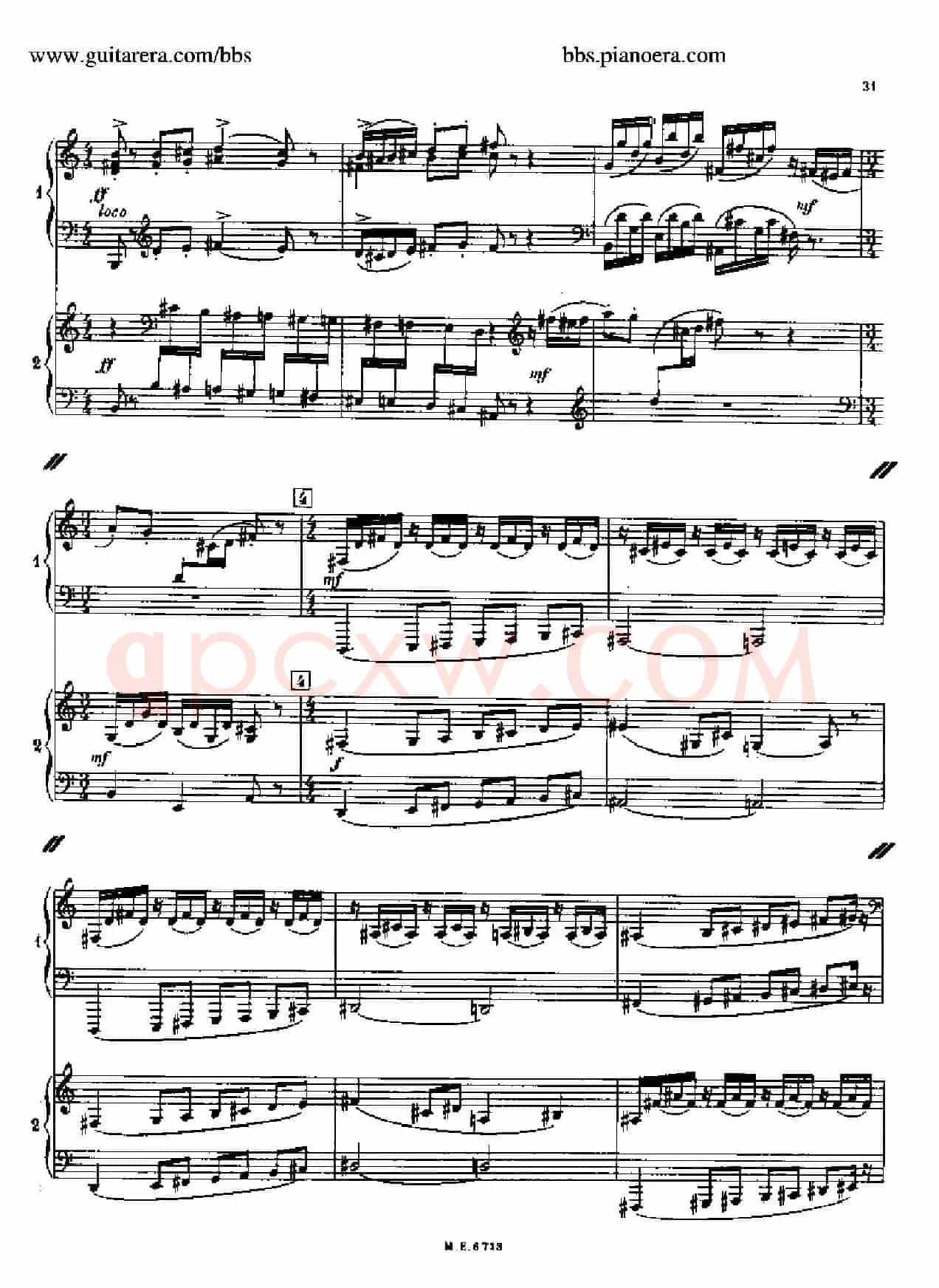 Sonata for Two Pianos(双钢琴奏鸣曲)