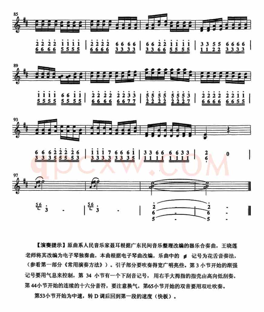 金蛇狂舞（选段）（口风琴、线简谱混排版）