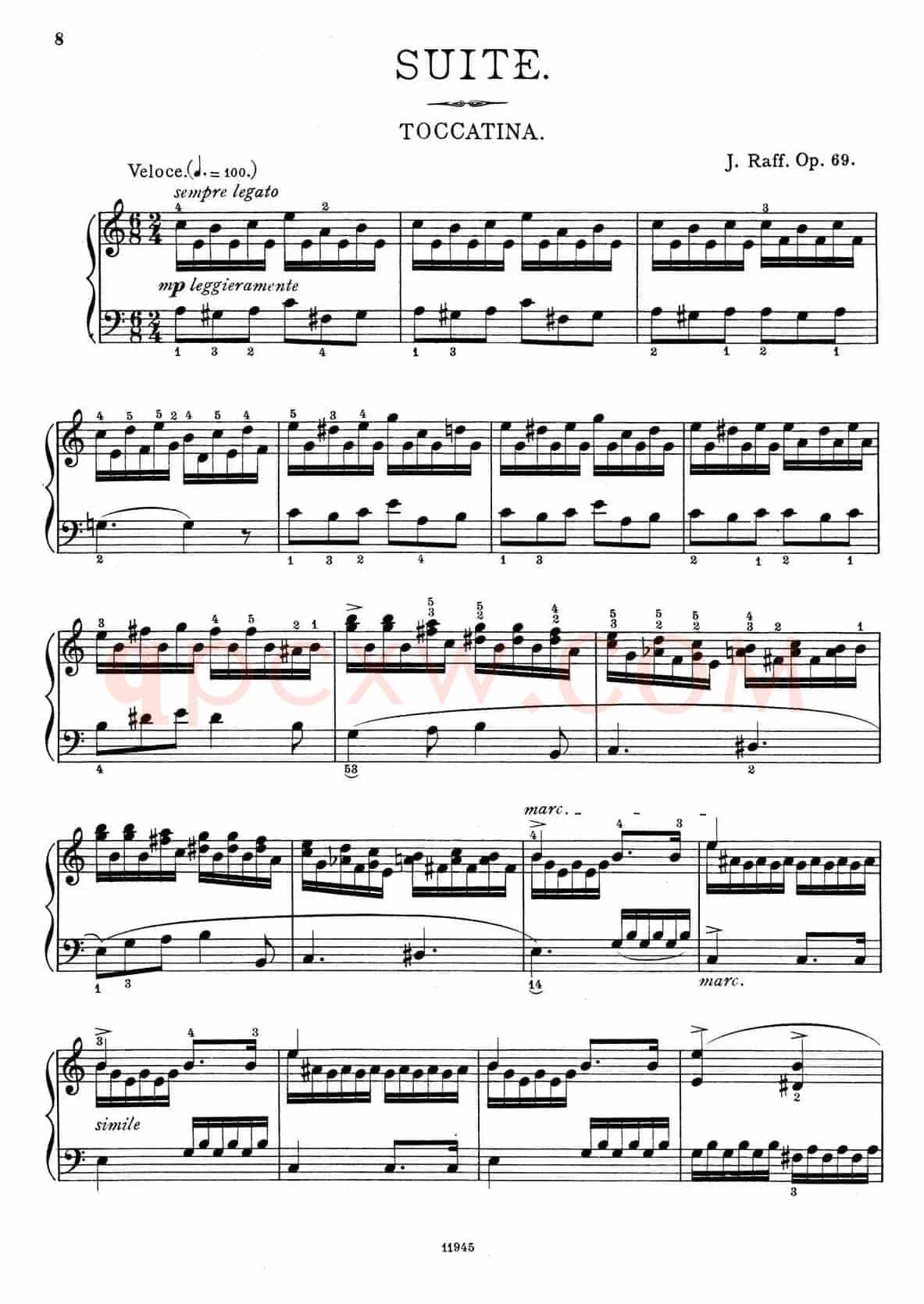 a小调第一组曲 Op.69（3、TOCCATINA）