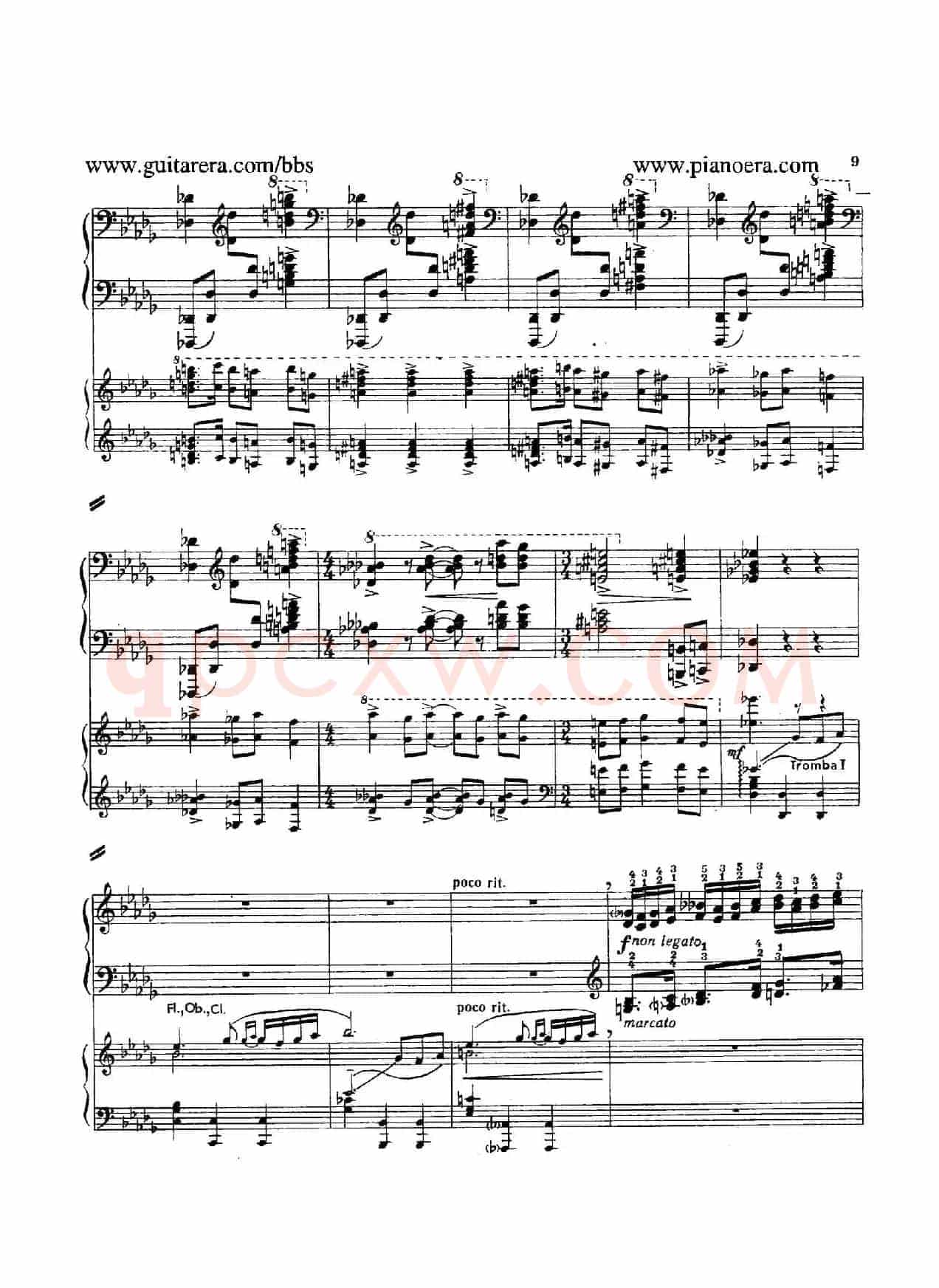 Piano Concerto in D-flat Major Op.37(降D大调钢琴协奏曲·Ⅰ·双钢琴)