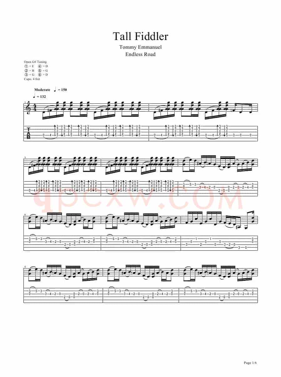 tommy emmanuel：tall fiddler（指弹吉它）