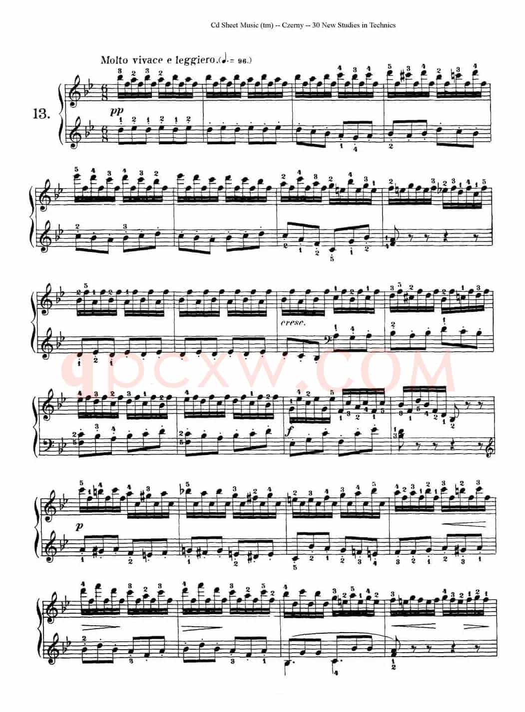 Czerny - 30 New Studies - 13（车尔尼Op849 - 30首练习曲）