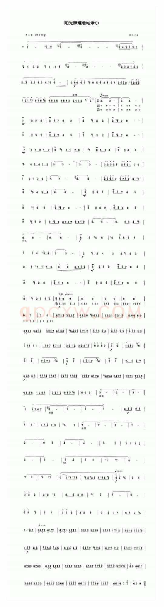 阳光照耀着帕米尔（笛子）