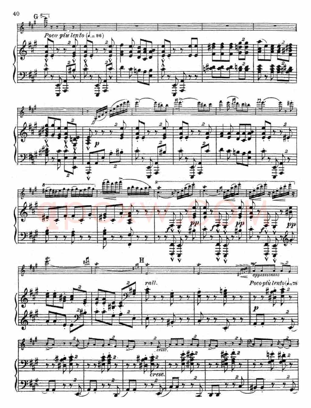 Symphonie Espagnole Op.21，No.5（西班牙交响曲）（小提琴+钢琴伴奏）