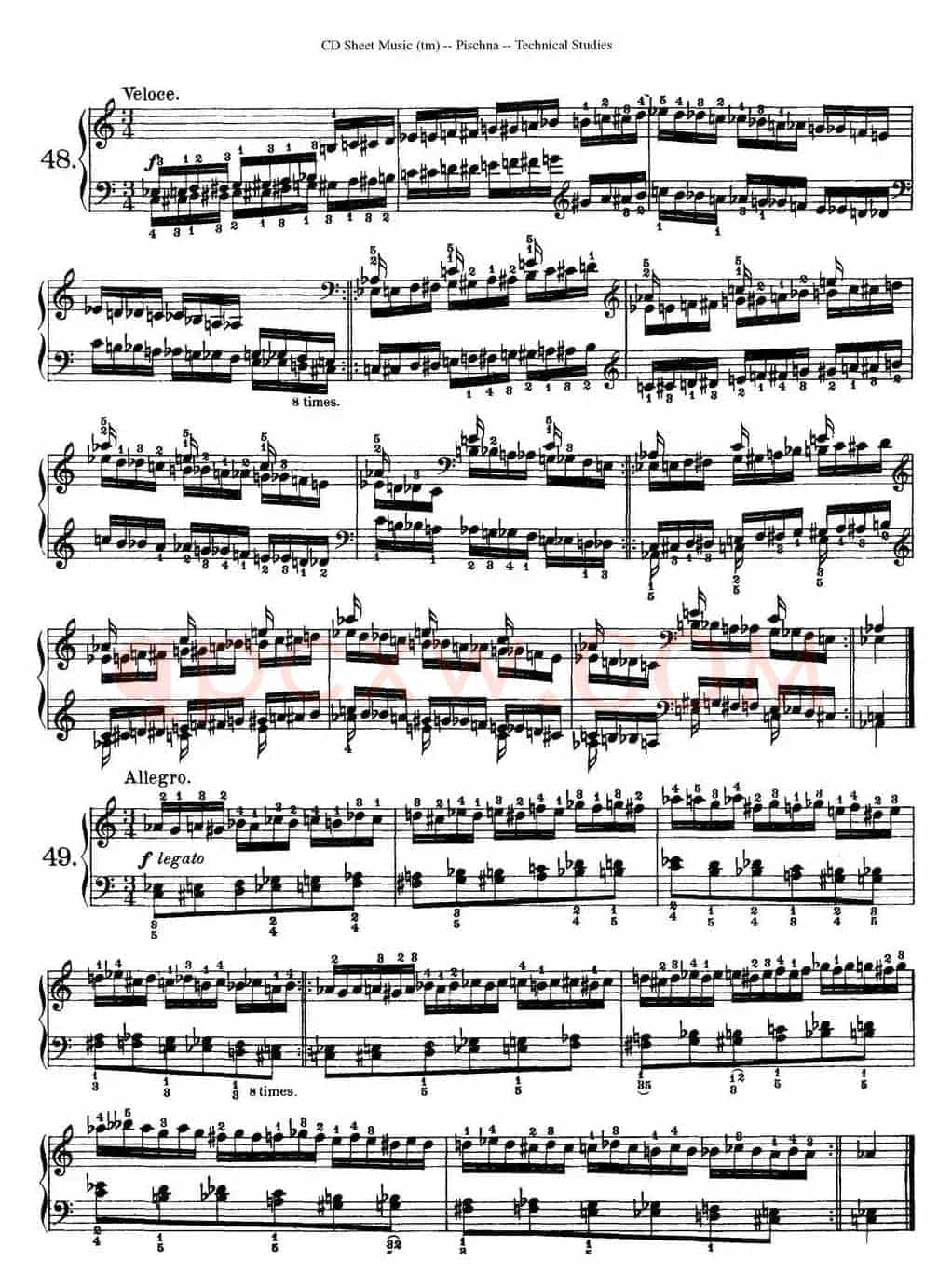 Technical Studies 60 Progressive Exercises (60首钢琴循序渐进练习曲 P81——90)