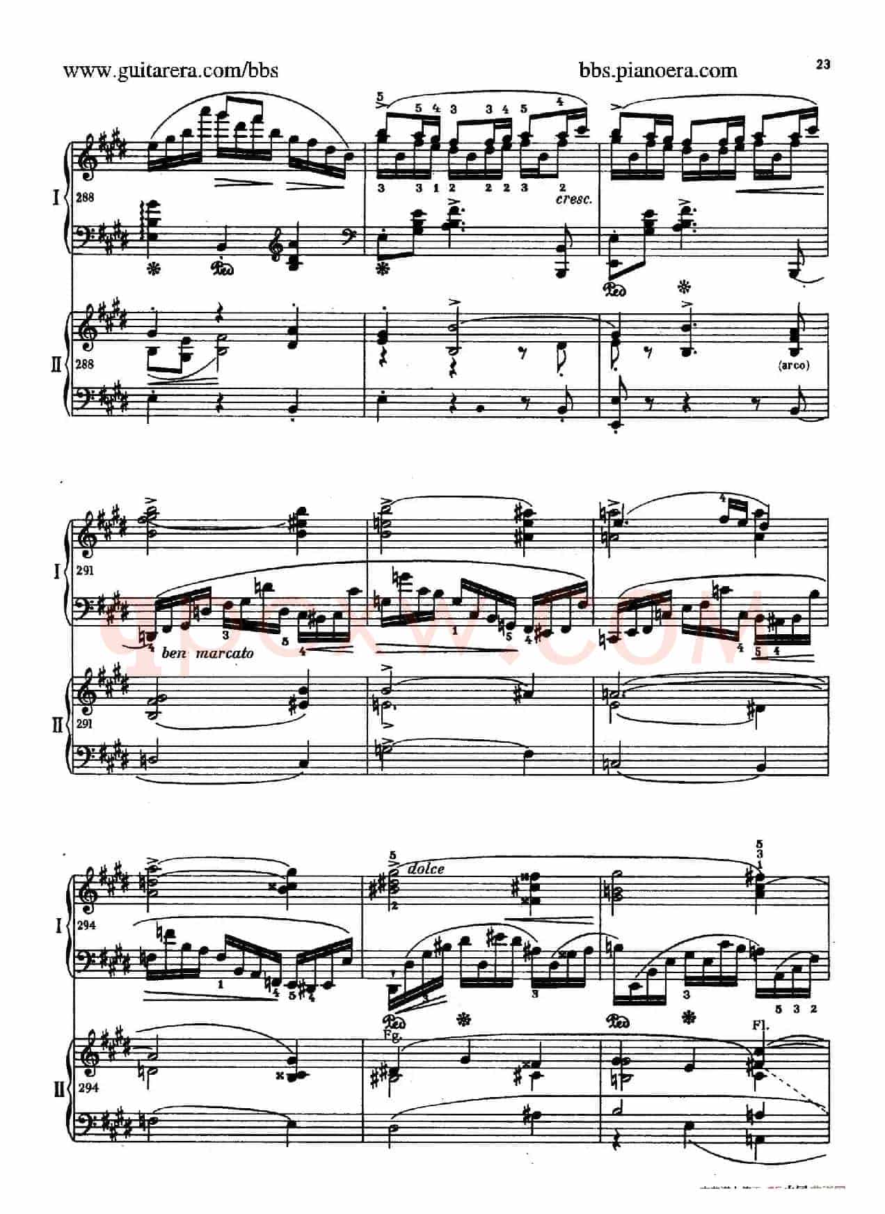 e小调第一钢琴协奏曲 Op.11(双钢琴版·第一乐章)