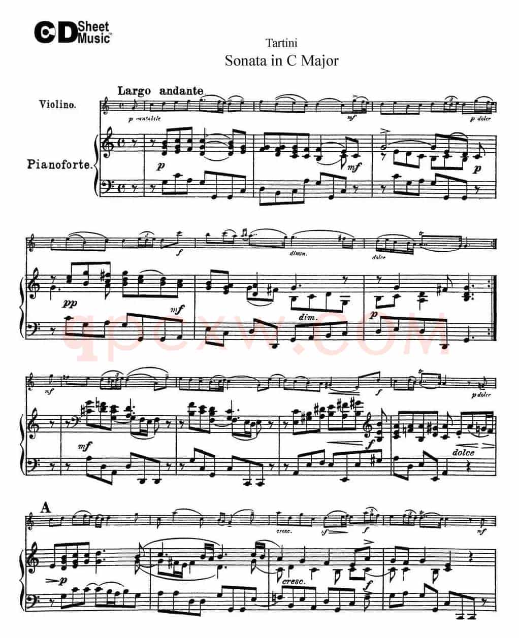 Violin Sonata in C Major（小提琴+钢琴伴奏）