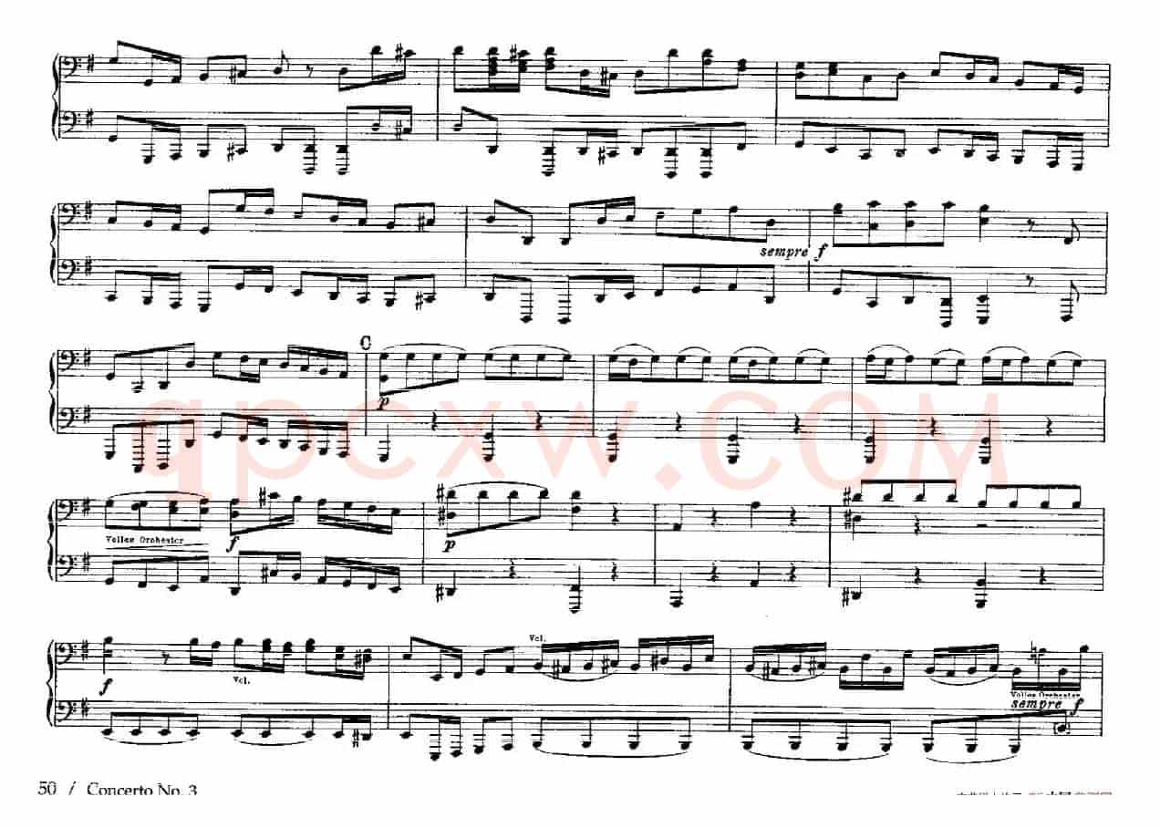 Brandenburg Concerto No.3 in G Major BWV.1048（G大调第三勃兰登堡协奏曲·四手联弹版）