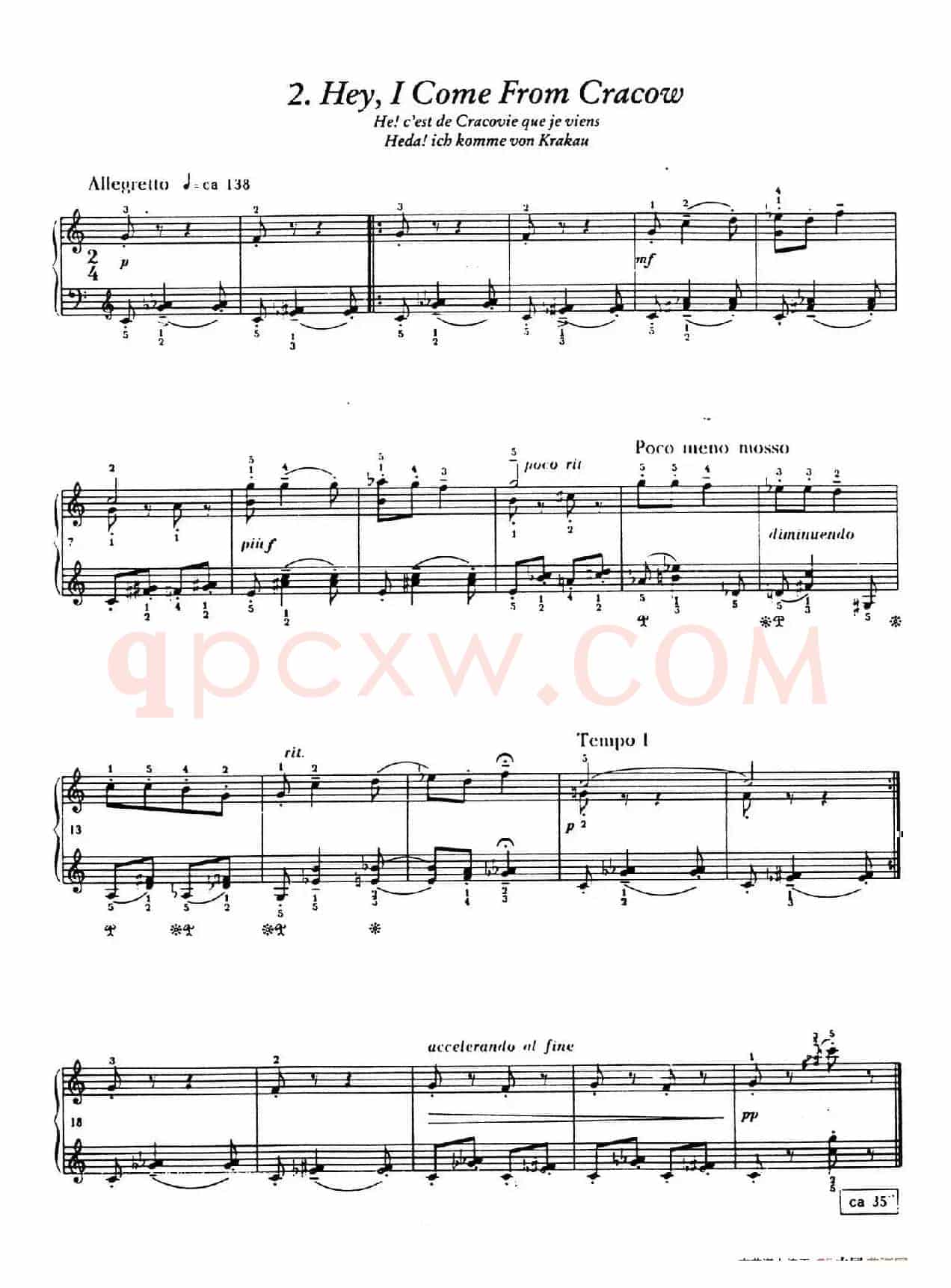 12 Folk Melodies（十二首民间曲调·2）