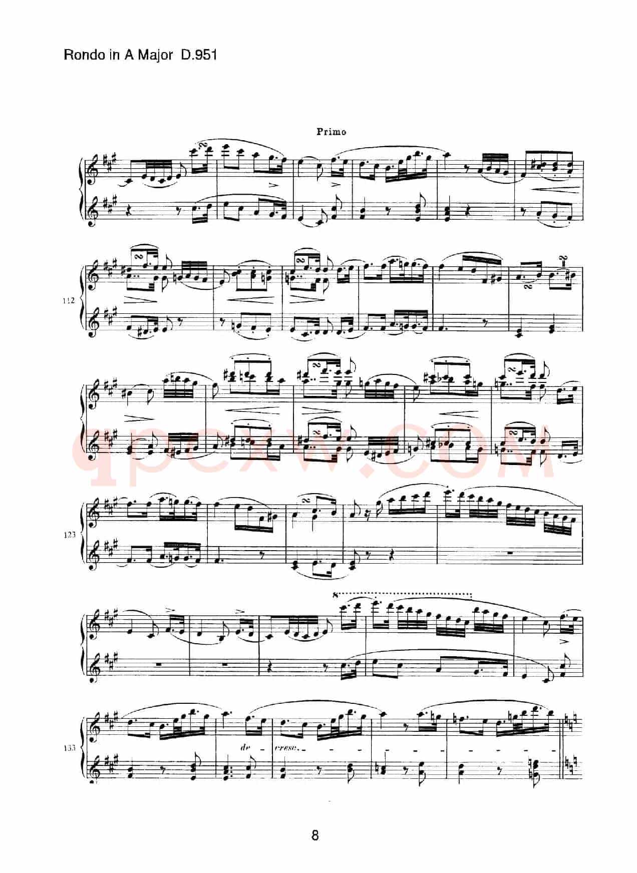 Grand Rondeau in A Major Op.107(A大调回旋曲·四手联弹)