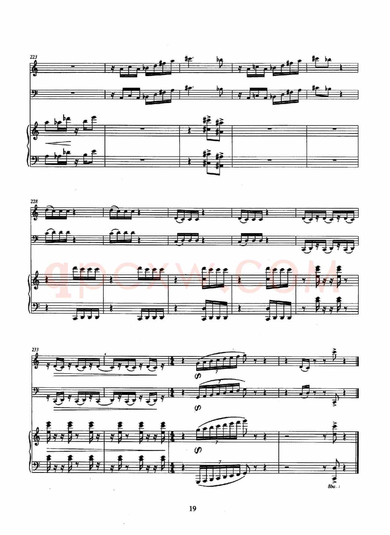 Trio（巴松、双簧管与钢琴三重奏总谱）