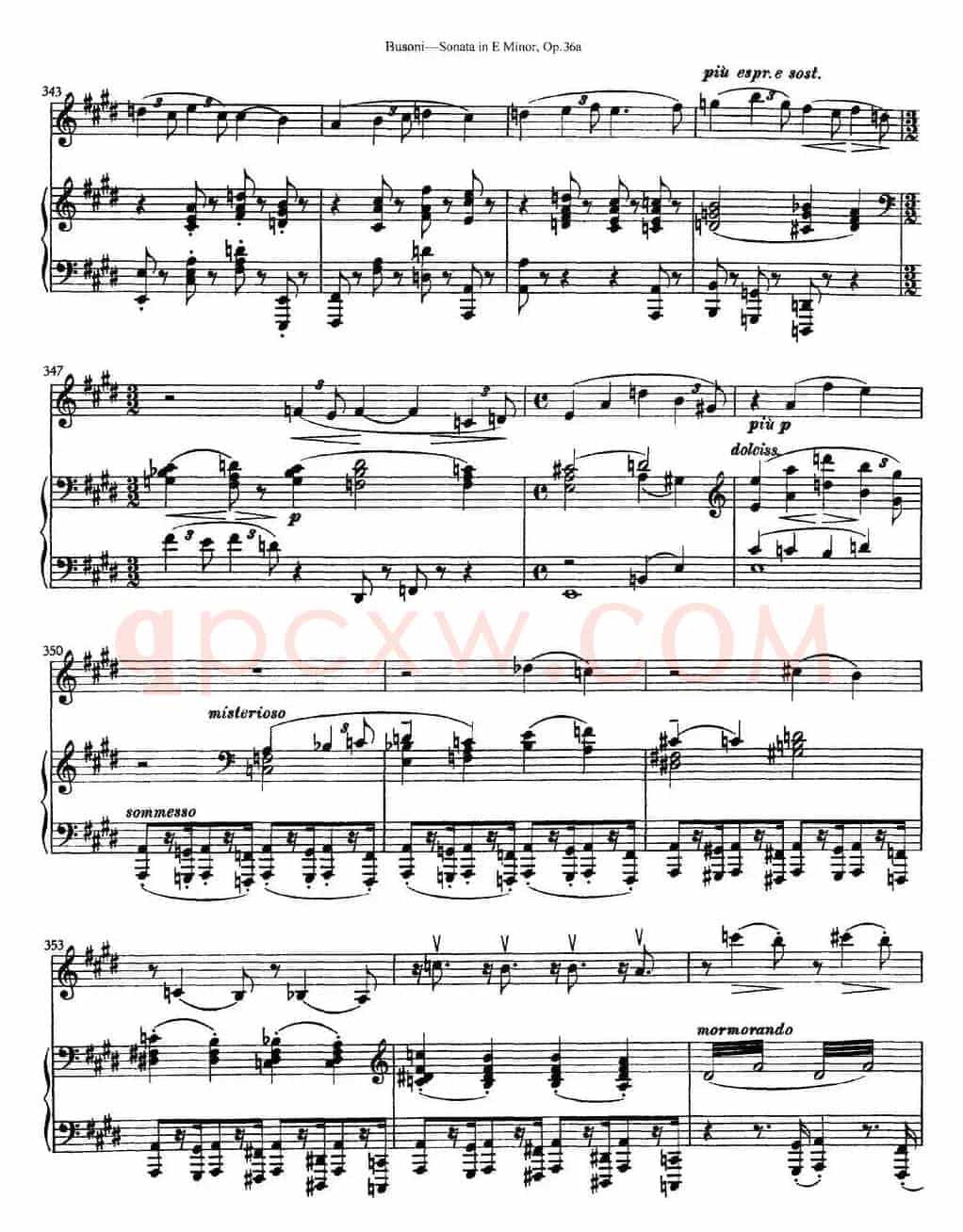 Violin Sonata No.2 in E Minor Op.36（小提琴+钢琴伴奏）