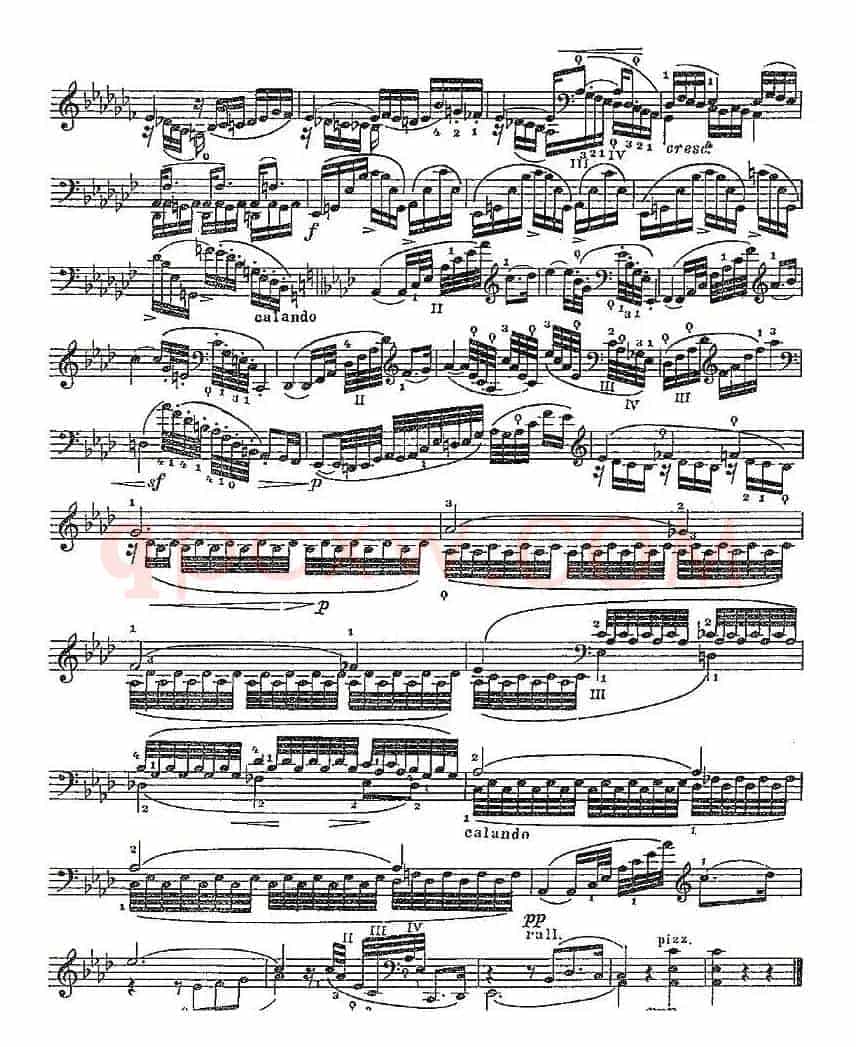 PIATTI 12 Caprices 之6（大提琴）