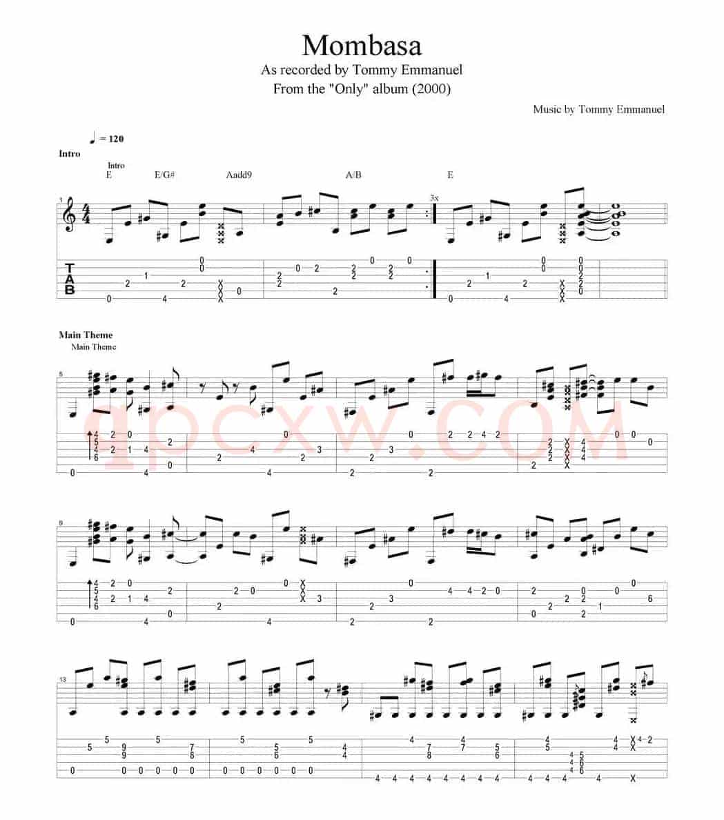 tommy emmanuel：mombasa version-2（指弹吉他）
