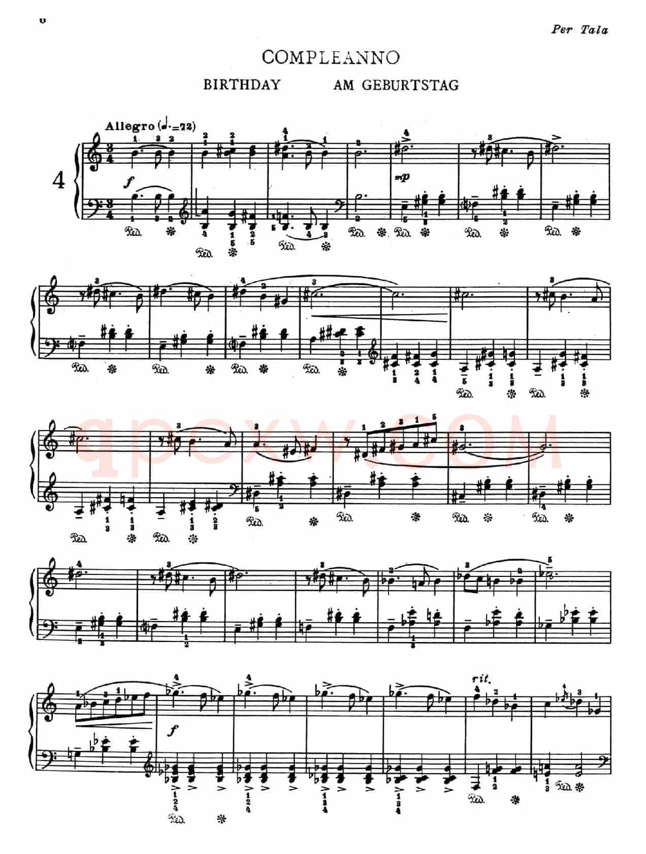 Children's Album Book 1 Op.62(儿童钢琴曲集·4)