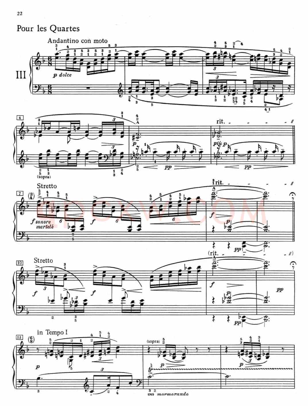 德彪西12首钢琴练习曲(3 四度练习v1.0 quartes)