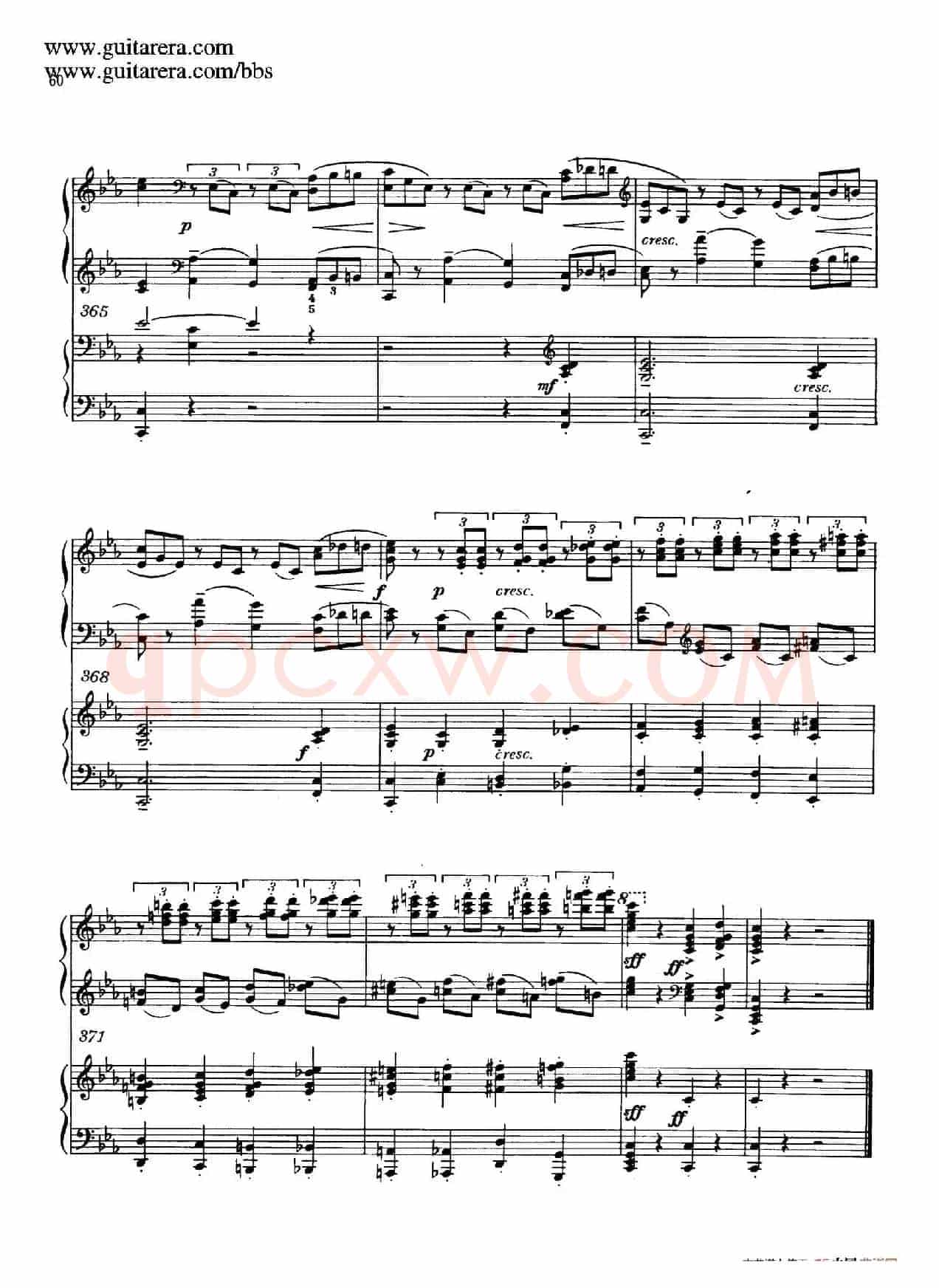 c小调第二钢琴协奏曲 Op.18(双钢琴·第一乐章)