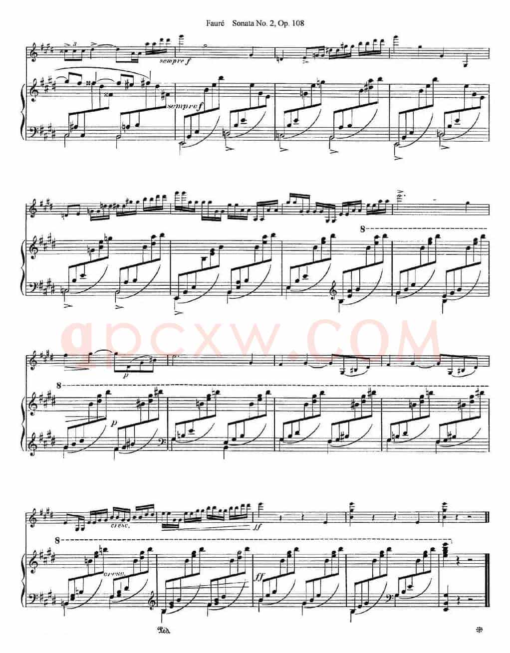 Violin Sonata No.2 Op.108（小提琴+钢琴伴奏）