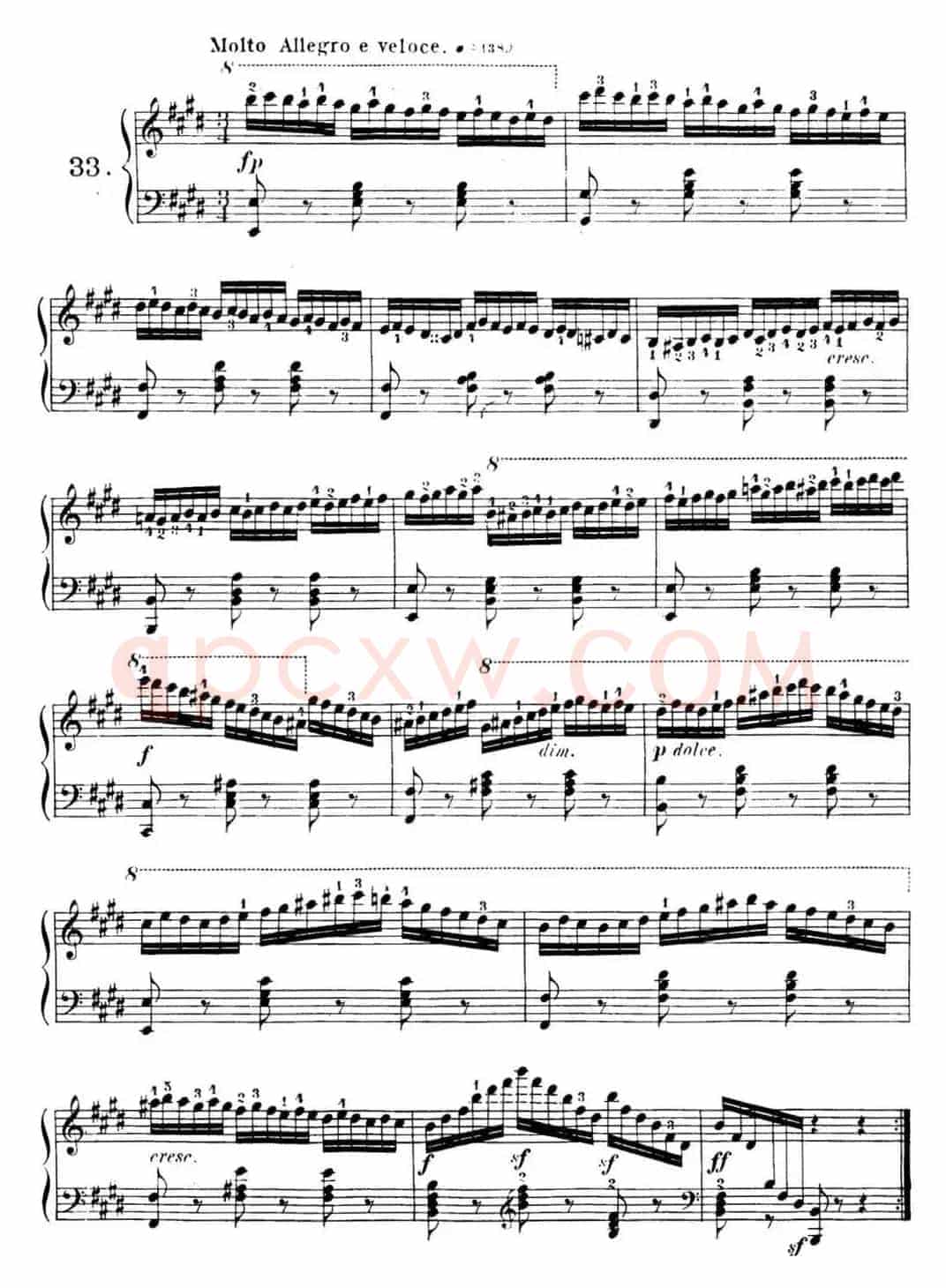 40首车尔尼Op.299钢琴快速练习曲（NO.33）