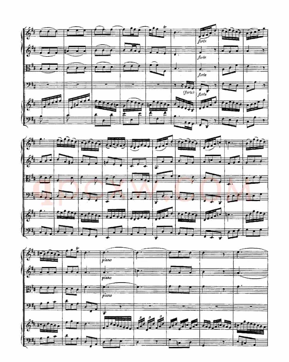 Harpsichd Concerto in D Maj BWV 1054(D大调第三号古钢琴协奏曲·总谱)