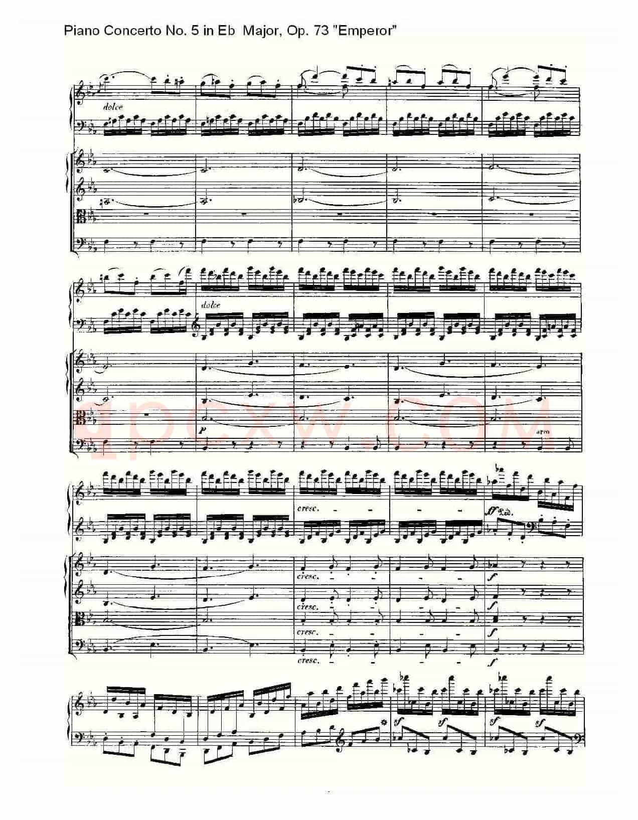 Eb大调钢琴第五协奏曲 Op.73“皇帝”第三乐章