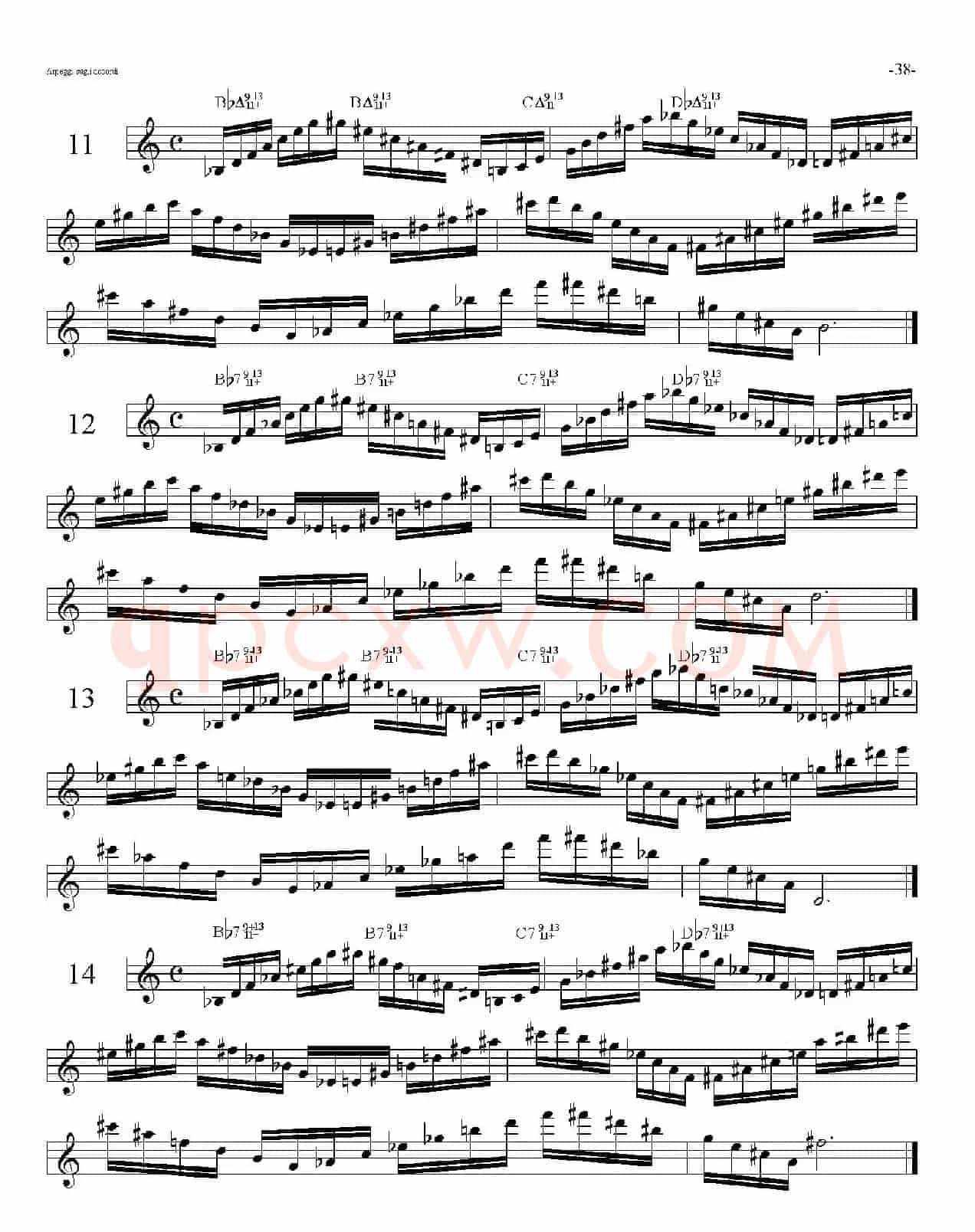 Sax Arpeggi sassofono F（音阶练习（下））