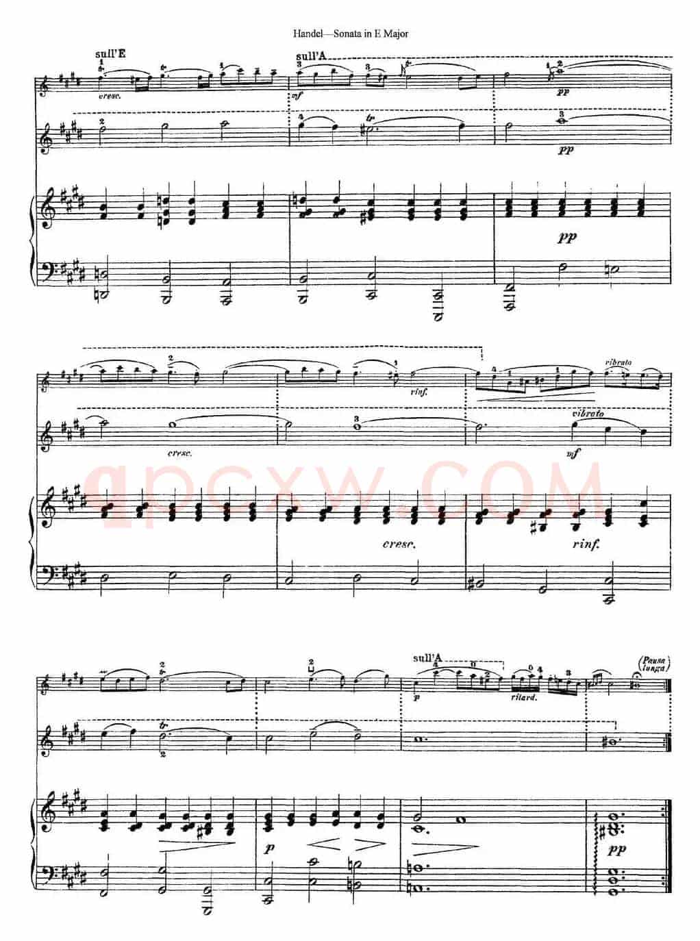 Violin Sonata No.6 in E major（小提琴+钢琴伴奏）