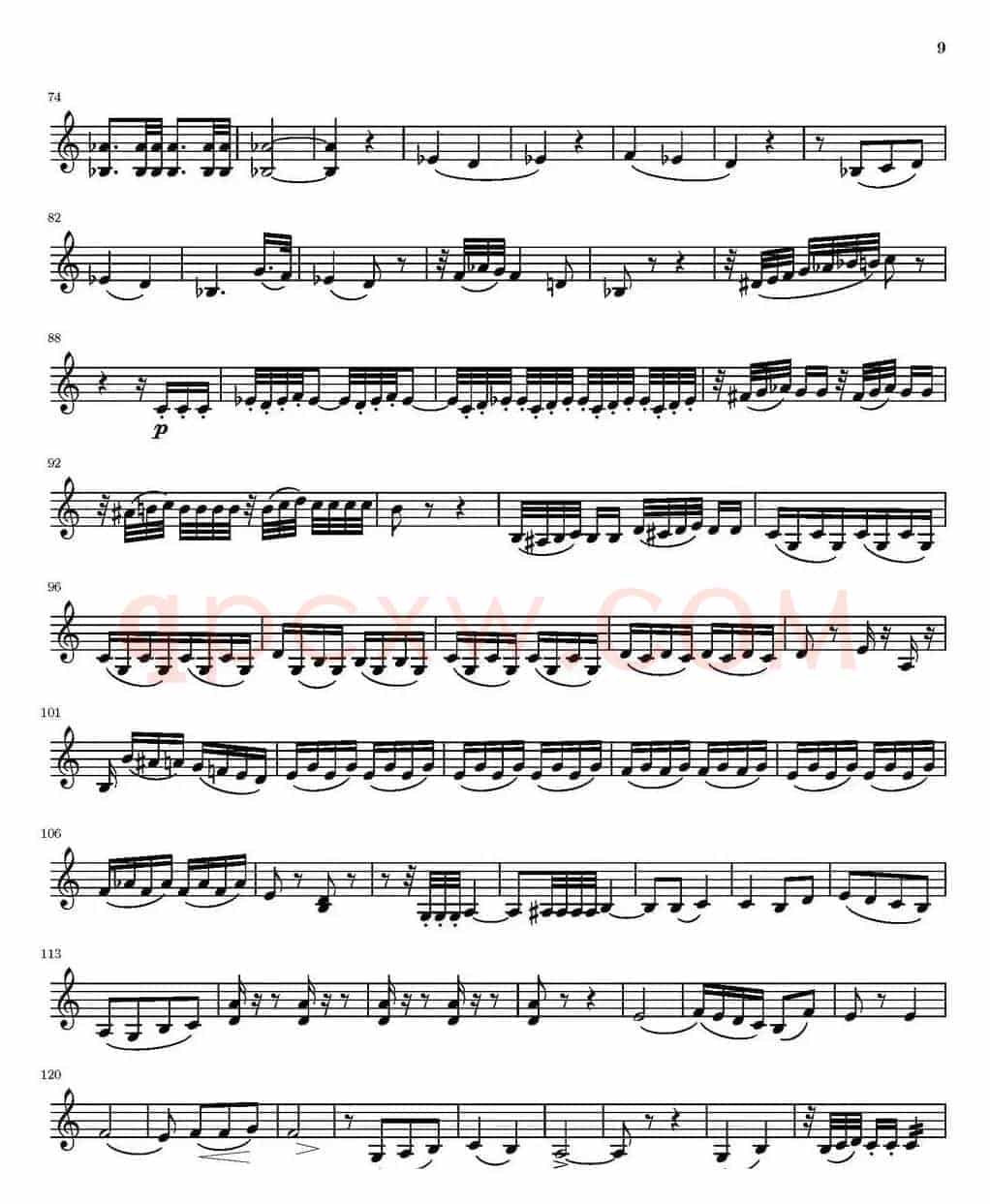 String Quartet nr.18 in E minor（E小调弦乐四重奏）（第二小提琴分谱）