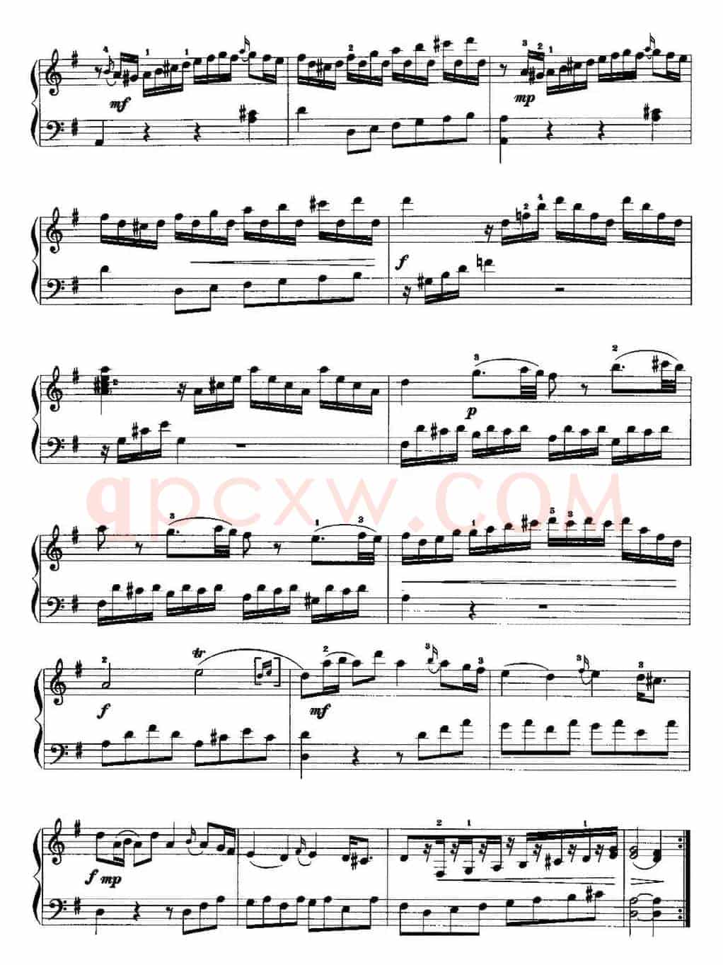 手风琴复调作品：奏鸣曲（J.C.巴赫作曲版、Op.5，No.3）