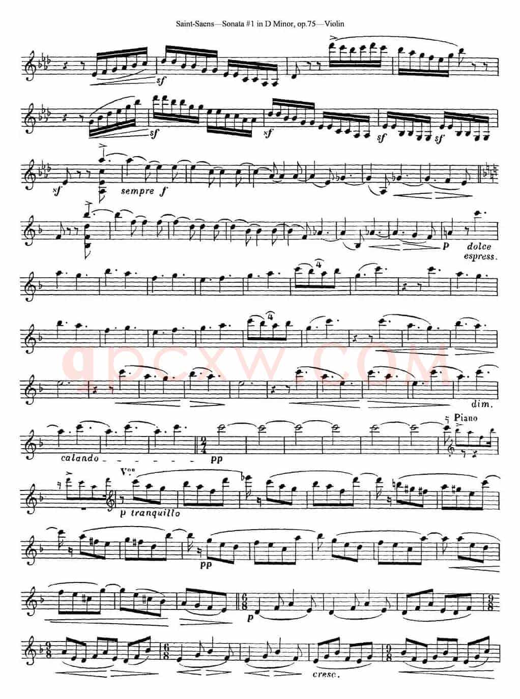 Violin Sonata No.1 in D Minor Op.75