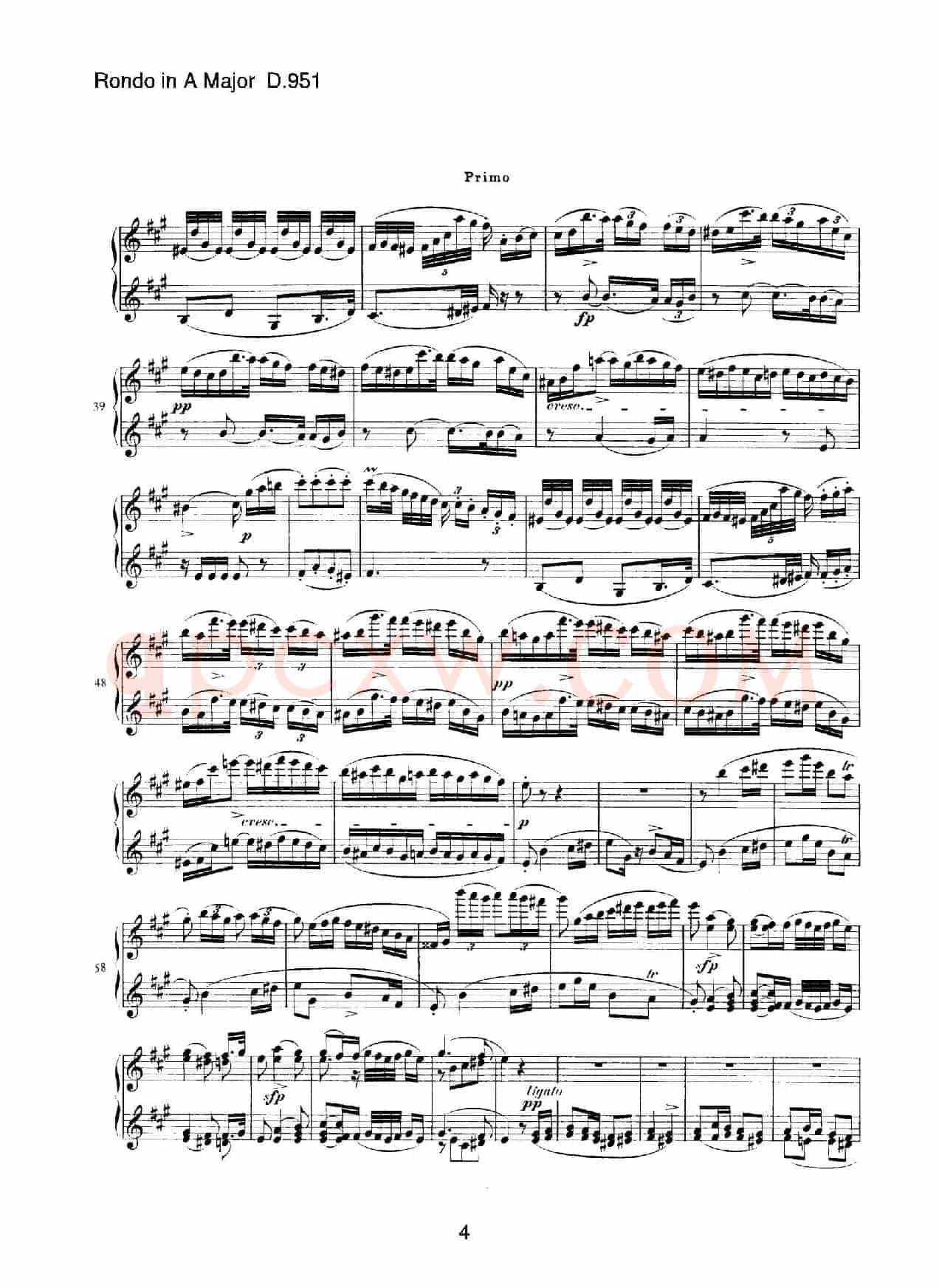 Grand Rondeau in A Major Op.107(A大调回旋曲·四手联弹)