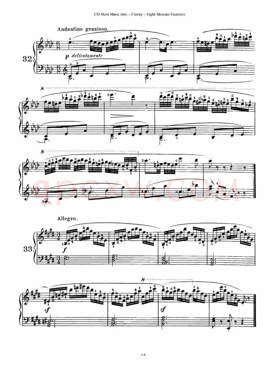 160 Eight- Measure Exercises.Op.821（车尔尼160首钢琴八小节练习曲（19——35））