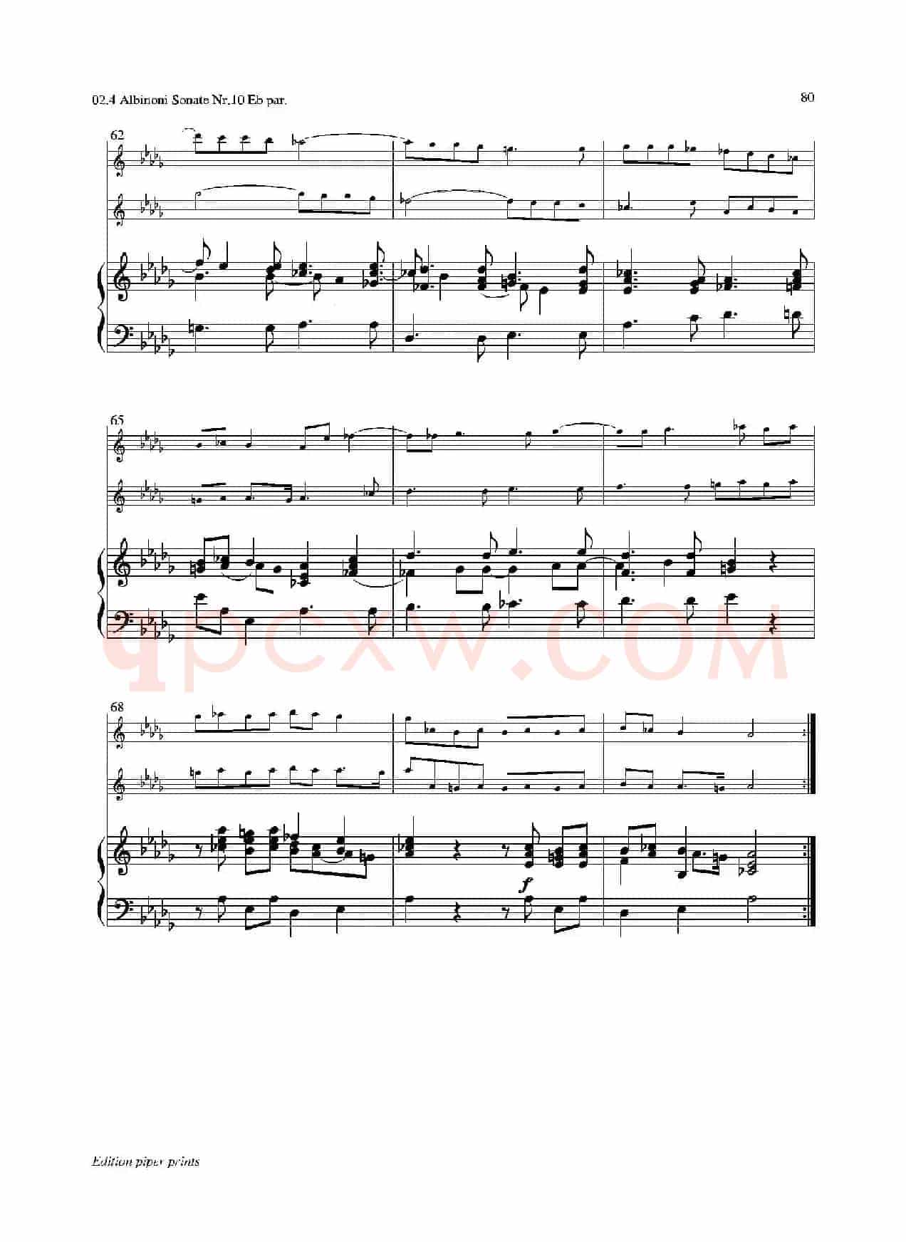 Sonate Nr.10（中音萨克斯二重奏+管风琴）