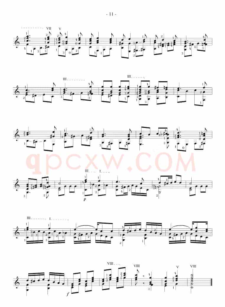 Napoleon Coste《25 Studies,Op.38》（STUDY 13）