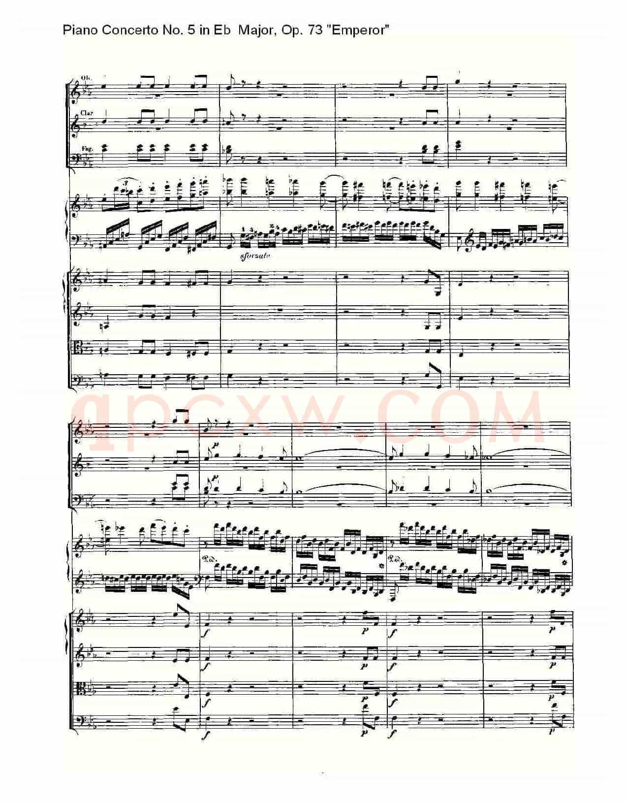Eb大调钢琴第五协奏曲 Op.73“皇帝” 第一乐章（一）