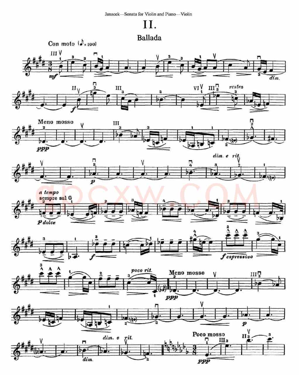 Janacek Sonata for Violin