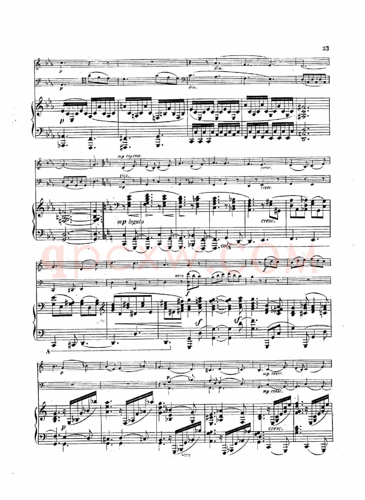 Piano Trio No.3 in c Minor Op.101(c小调第三钢琴三重奏)