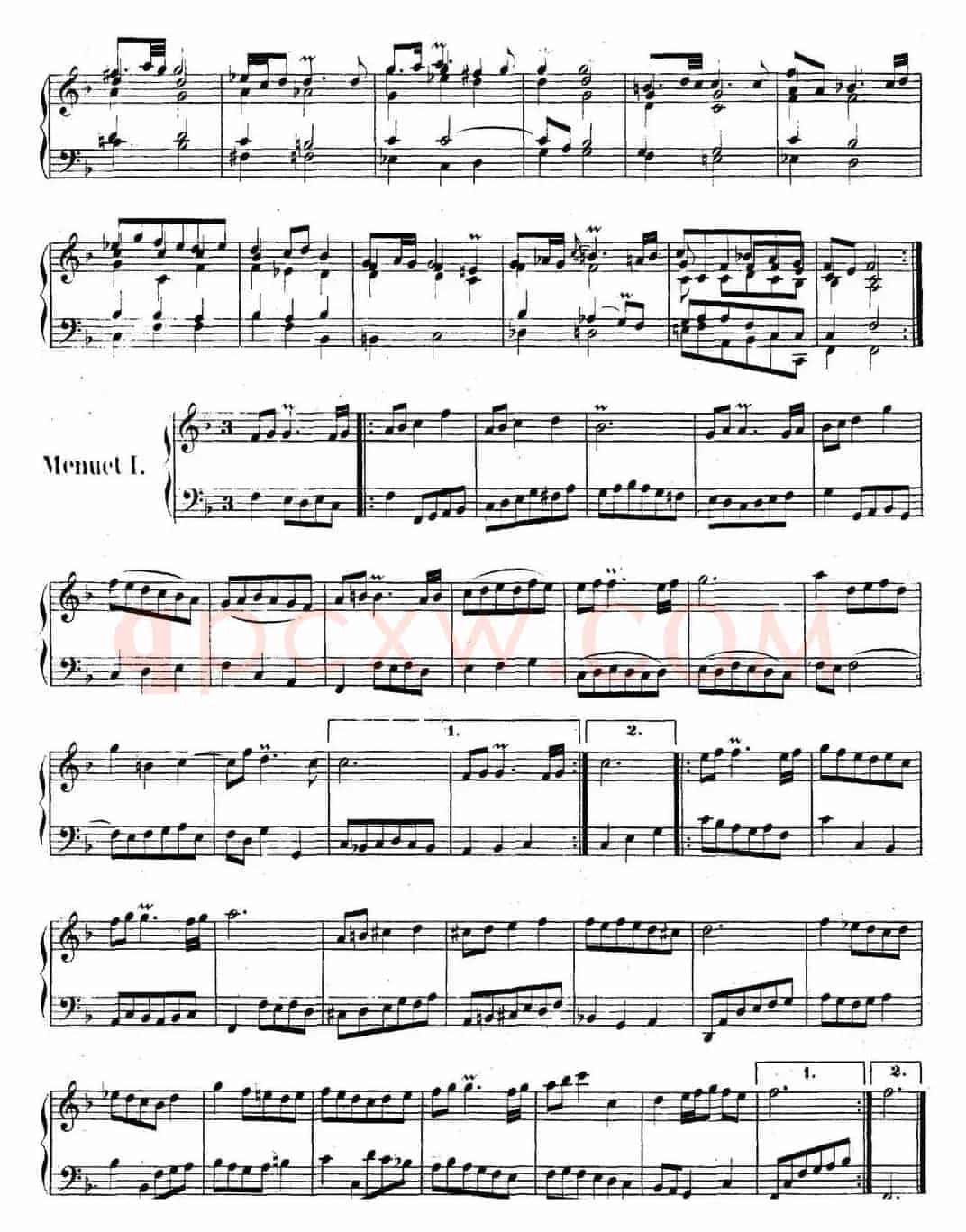 英国组曲No.4 巴赫 F大调 4th Suite BWV 809