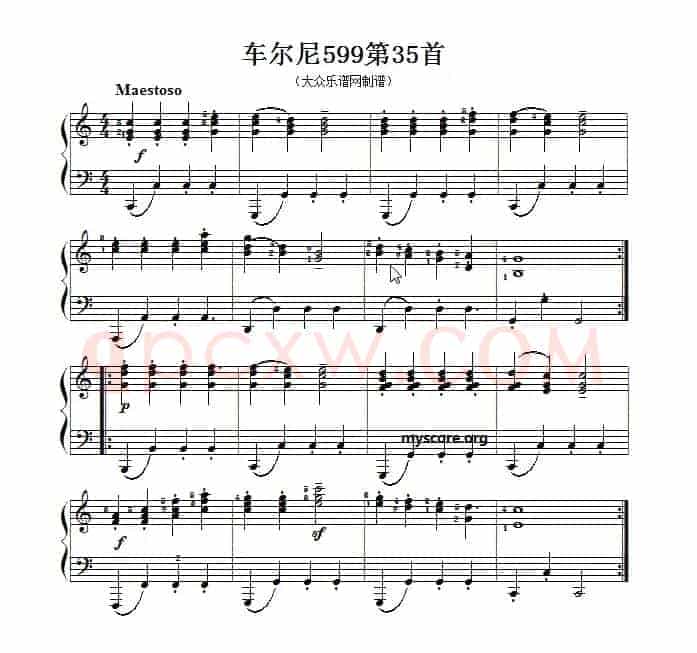 车尔尼599第35首曲谱及练习指导