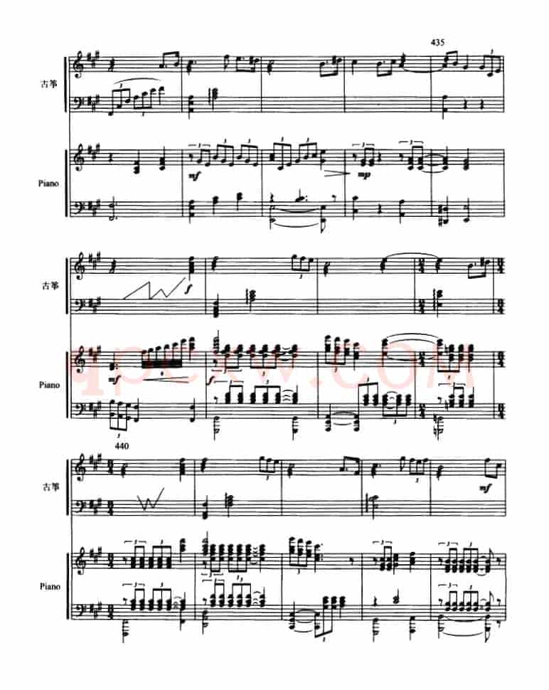 西楚霸王（古筝协奏曲、五线谱）