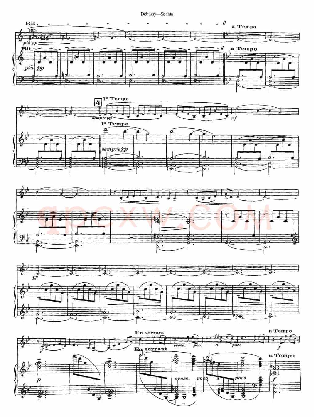 Debussy Sonata（小提琴+钢琴伴奏）