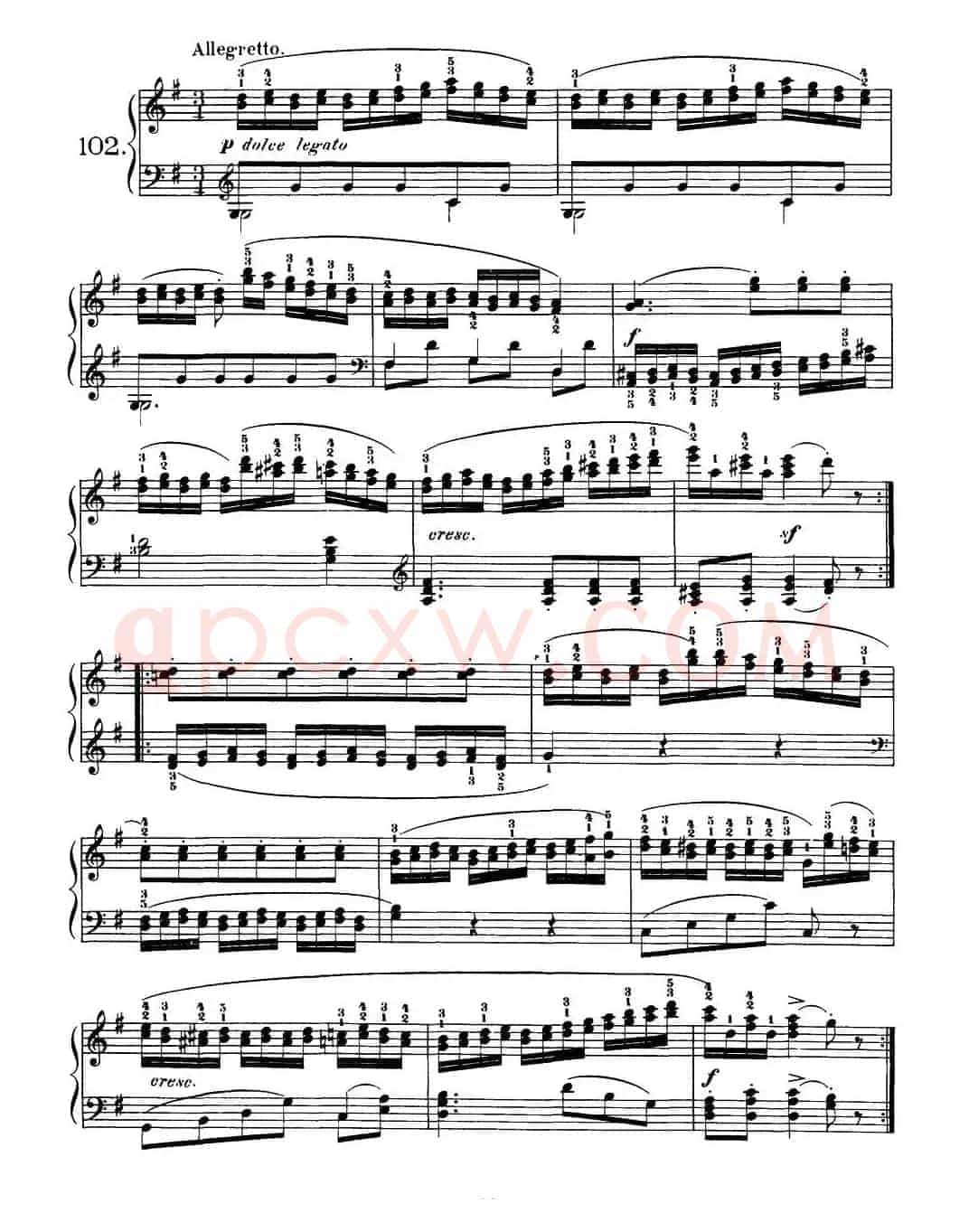 One Hundred and Ten Easy and Progressive Exercises Op.453(车尔尼110首简易练习曲 101——110)
