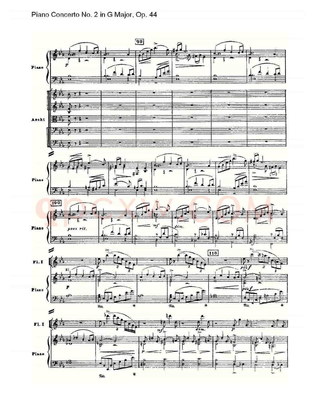G大调第二钢琴协奏曲, Op.44第一乐章（一）
