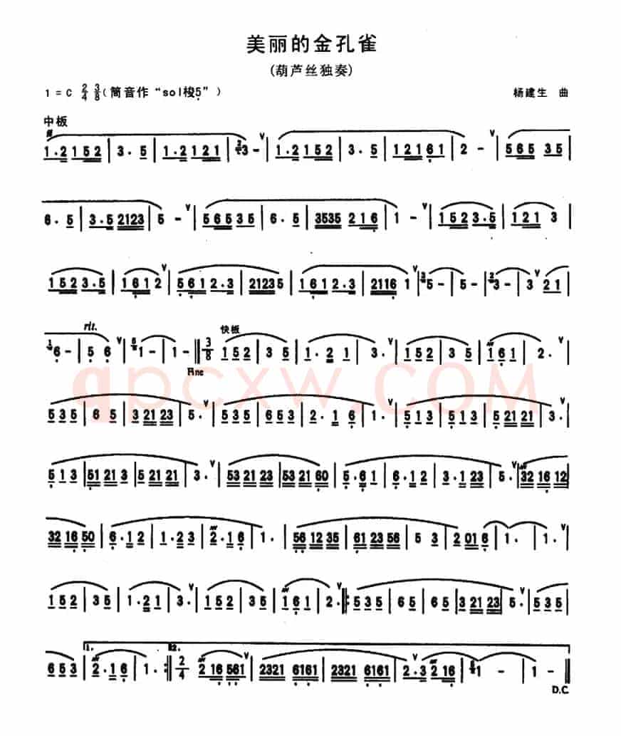 美丽的金孔雀（杨建生作曲版）