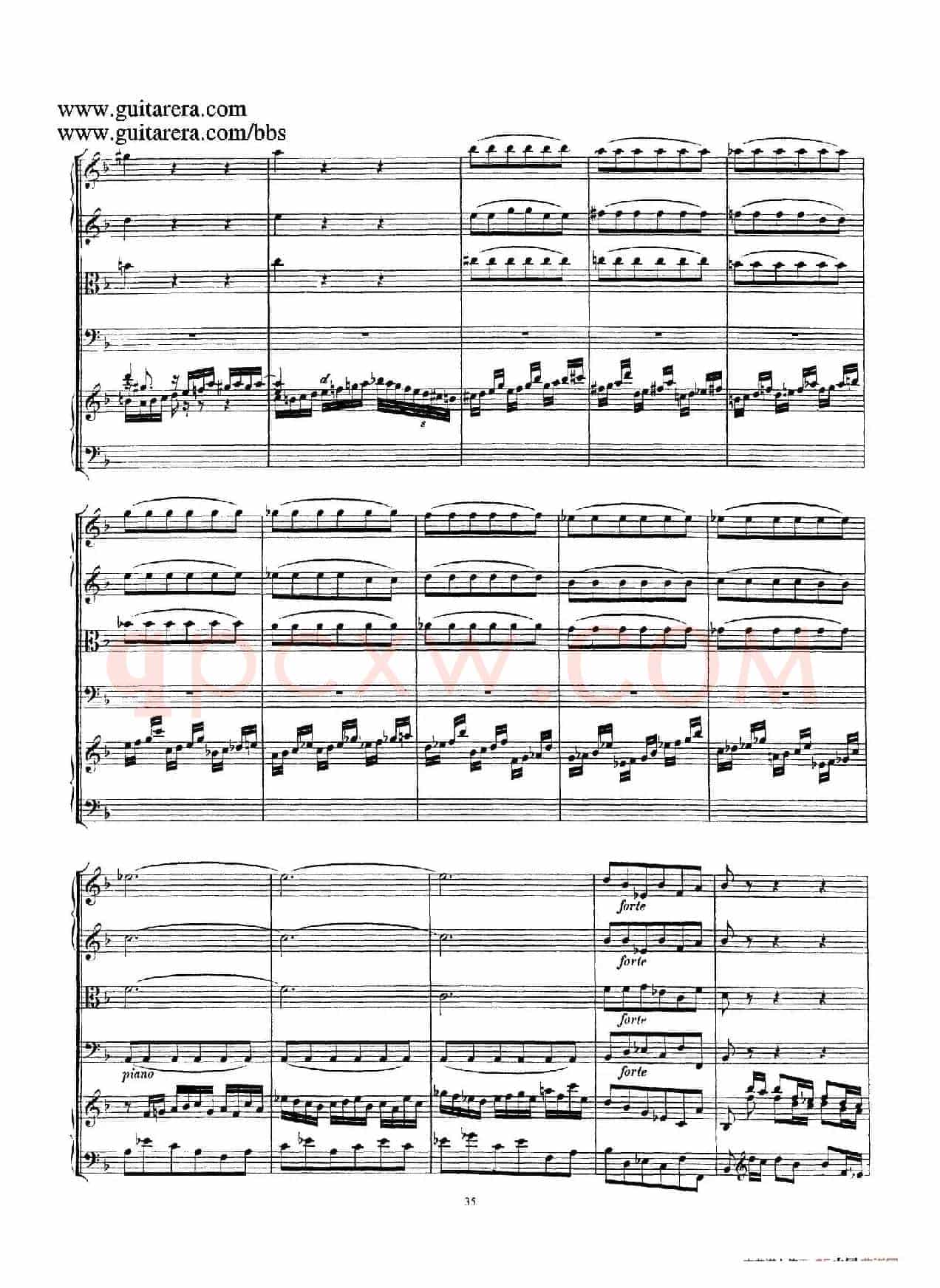 d小调第一号古钢琴协奏曲 BWV 1052(总谱)