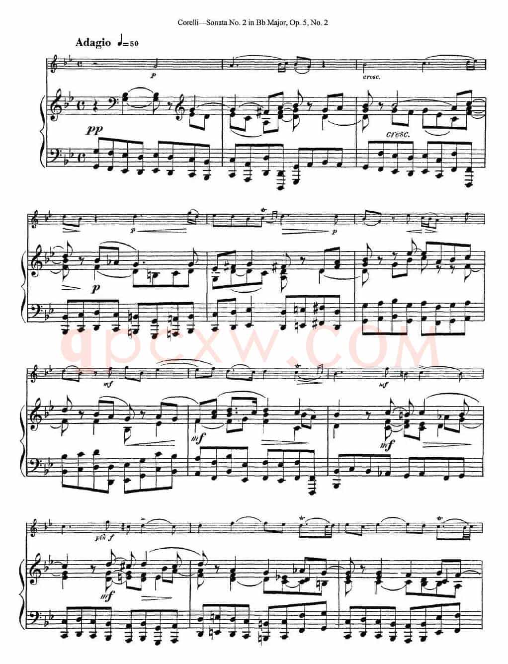 Sonata No.2 in Bb MajorOp.5 No.2（小提琴+钢琴伴奏）