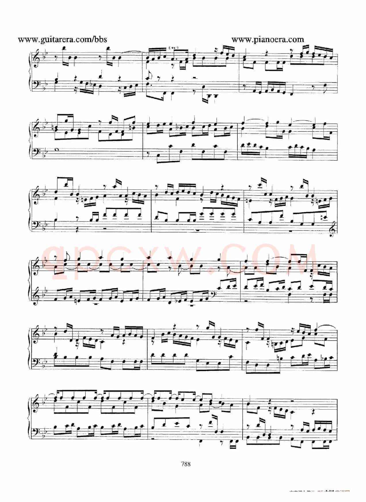 Capriccio in B-flat Major BWV 992(降B大调随想曲)