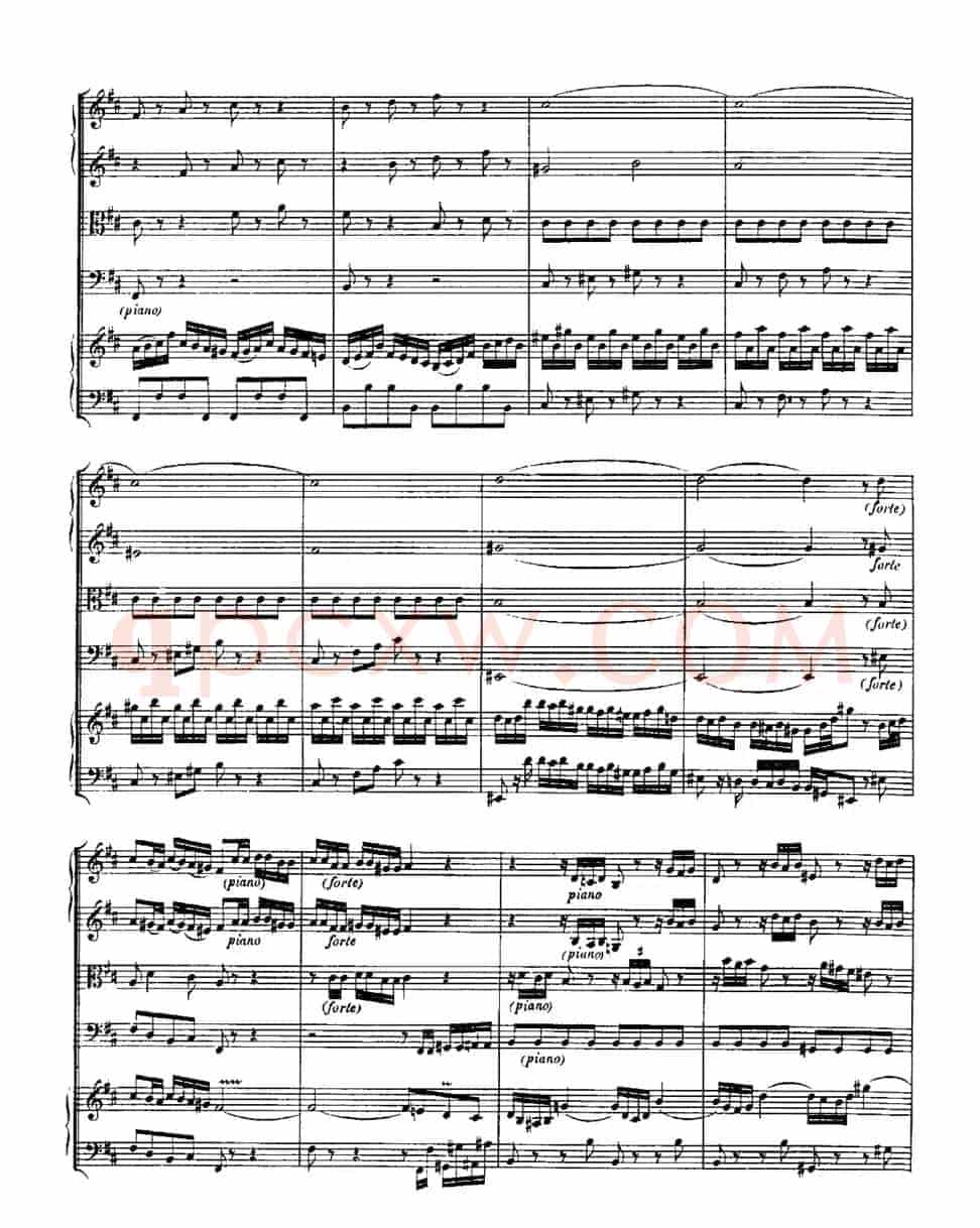 Harpsichd Concerto in D Maj BWV 1054(D大调第三号古钢琴协奏曲·总谱)