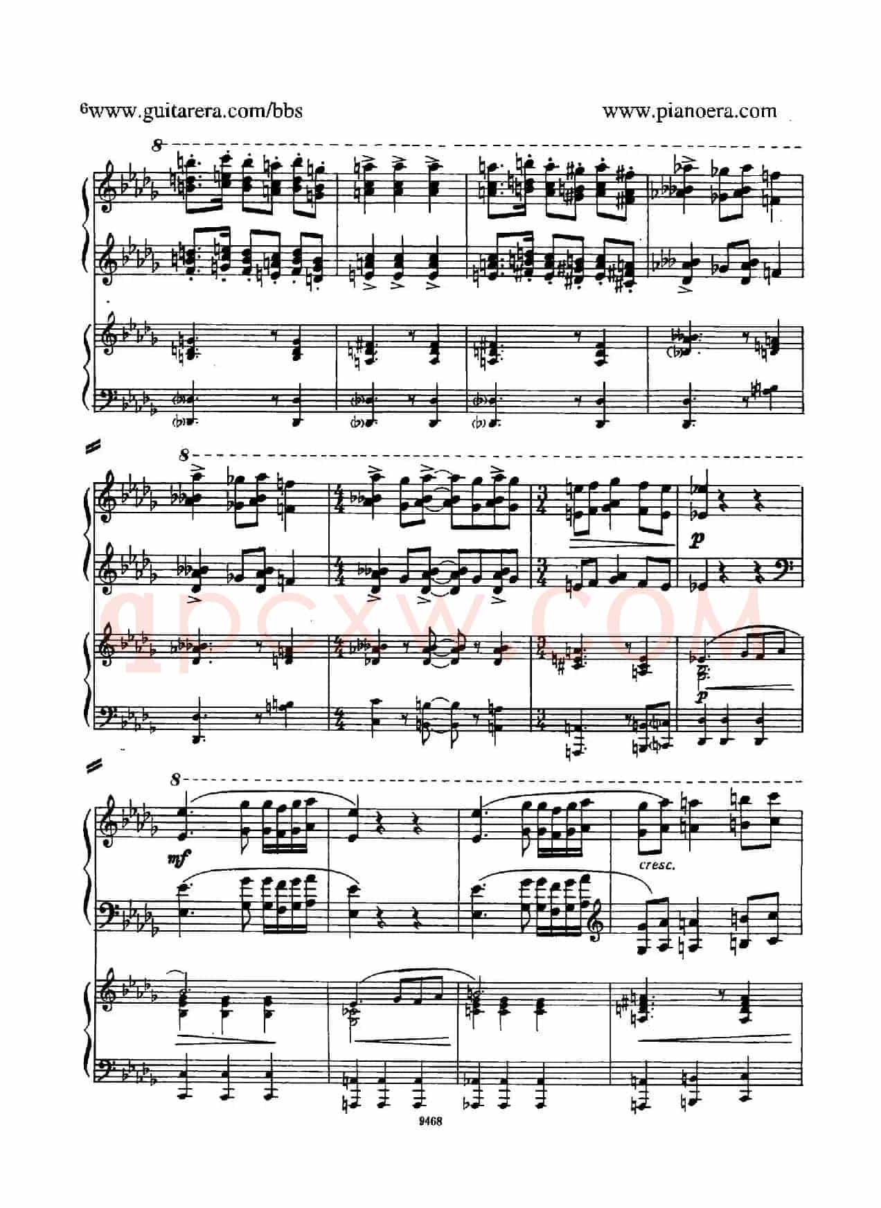 Piano Concerto in D-flat Major Op.37(降D大调钢琴协奏曲·Ⅰ·双钢琴)