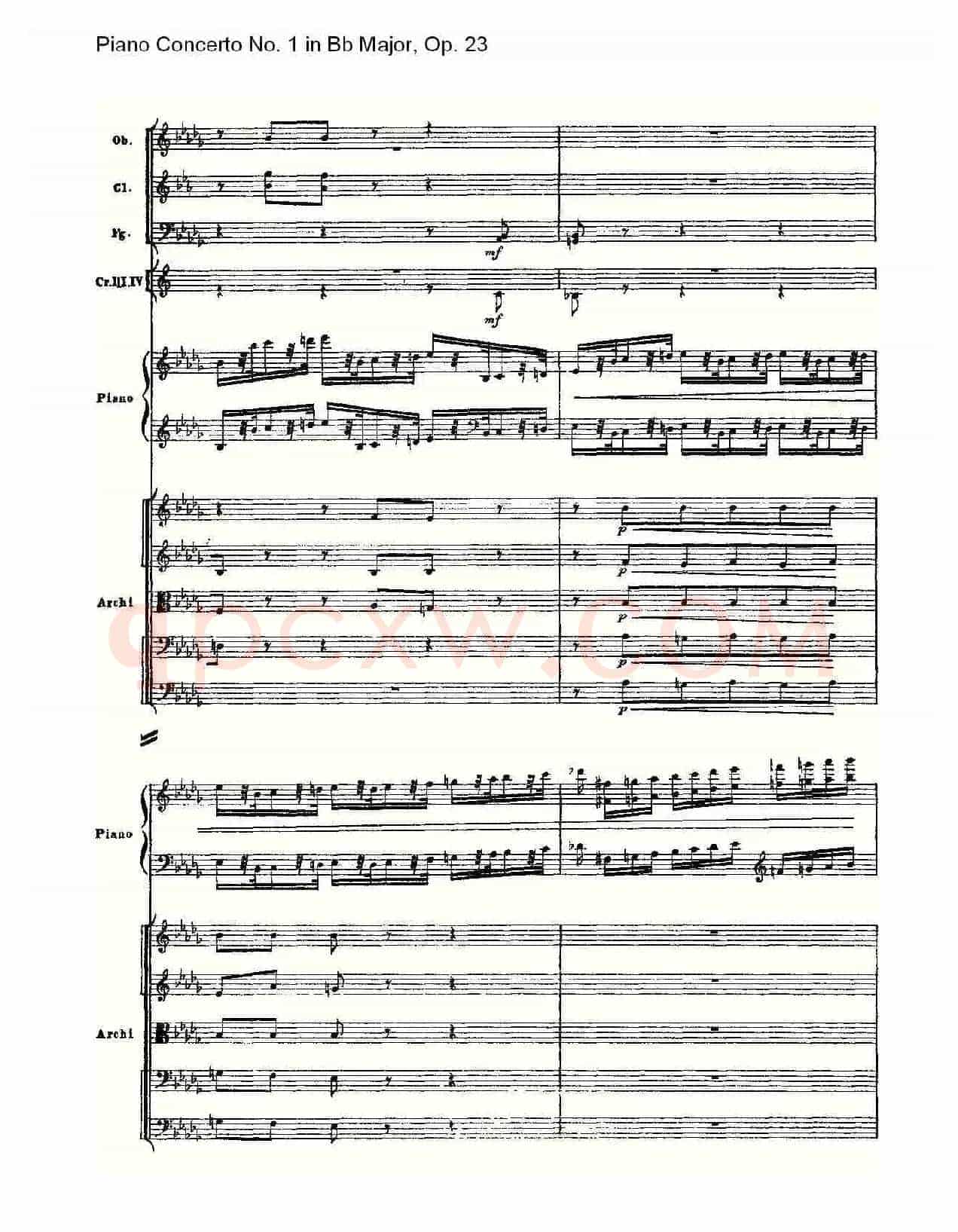 Bb大调第一钢琴协奏曲,Op.23第三乐章(一)